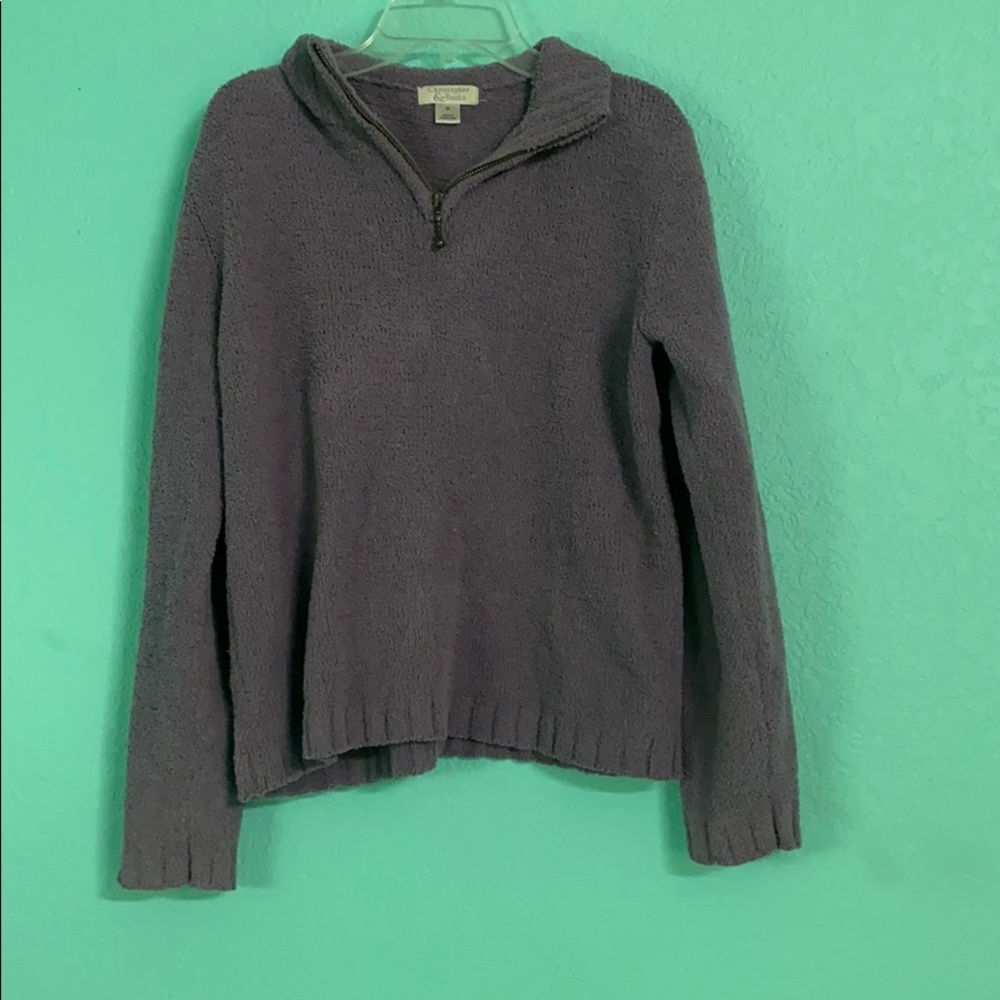 Purple quarter zip sweater